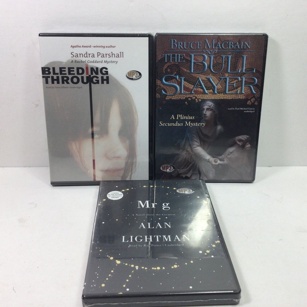 Lot of 3 MP3 Audiobook's Bleeding Through Rachel Goddard / Mr G / Bull Slayer